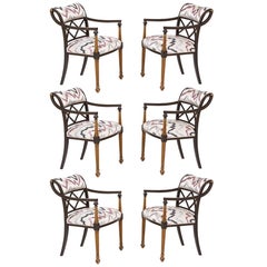 Ensemble de six fauteuils de style Regency par Interior Crafts:: Chicago