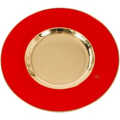 Chic Chargers in Brilliant Red and Brass by Etro Design