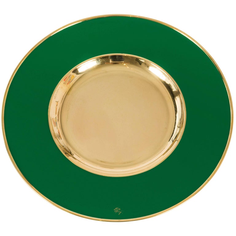 Chic Chargers In Emerald Green And Brass By Etro Design At 1stdibs