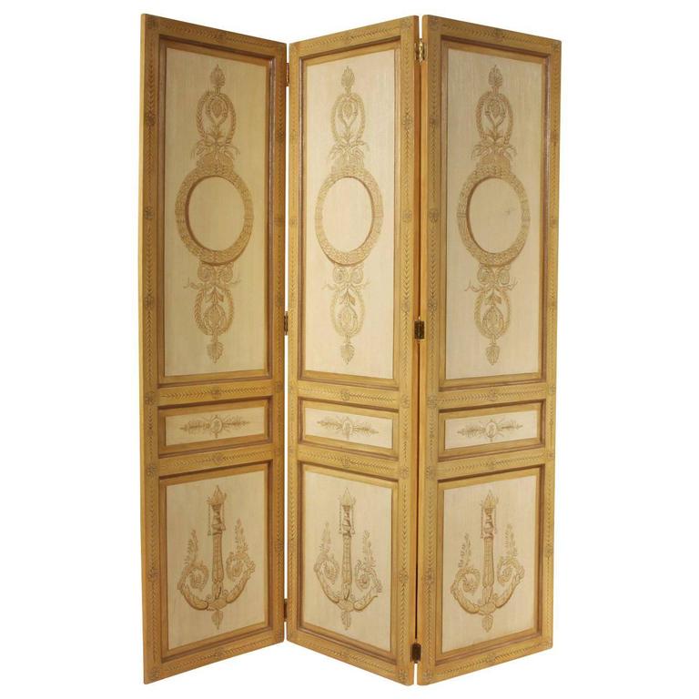 MaitlandSmith HandPainted Neoclassical Style Room Divider For Sale at