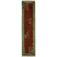 Early 20th Century Antique Chinese Art Deco Carpet Runner