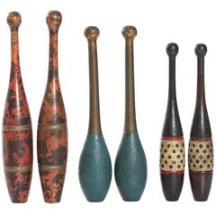 Collection of Antique Indian Clubs