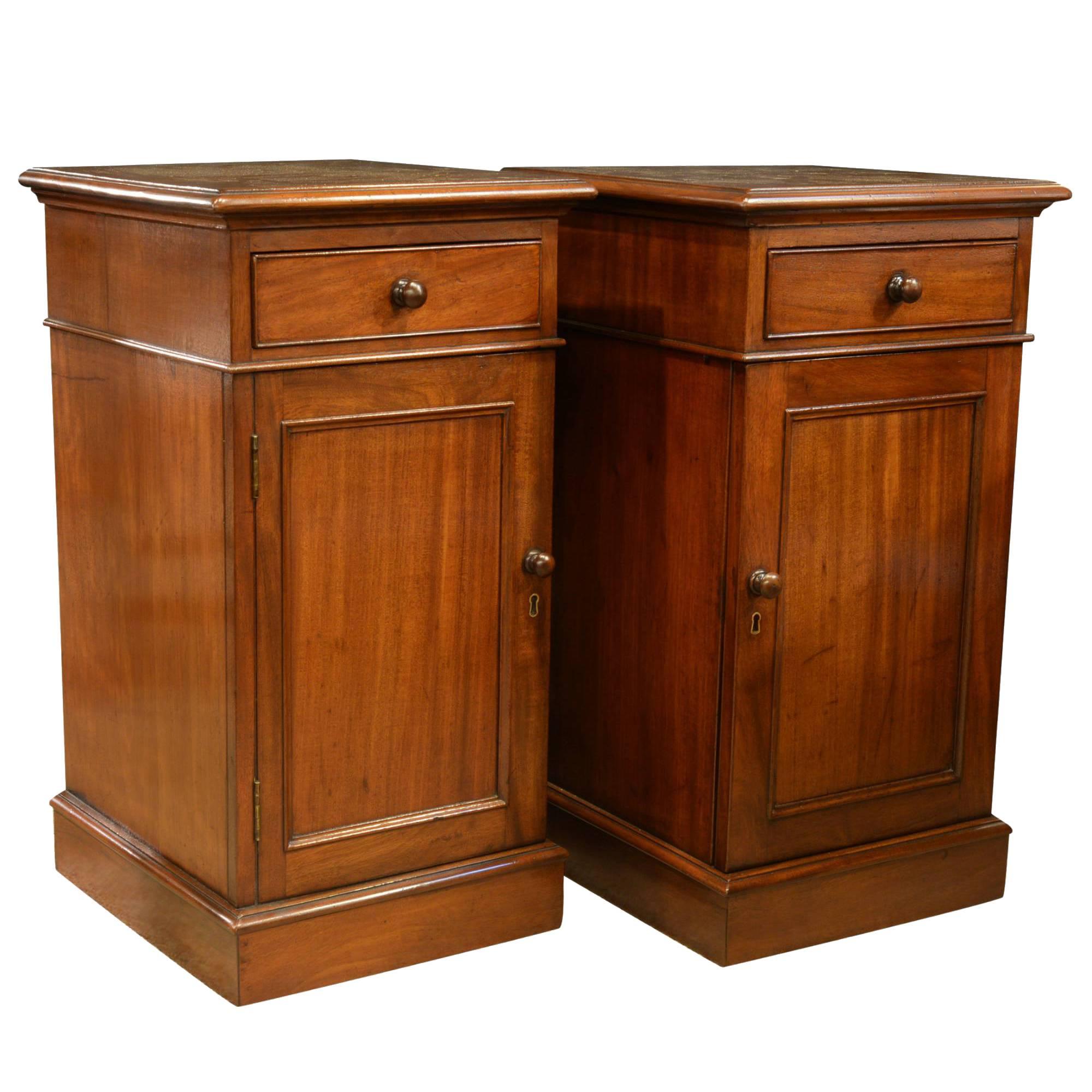 Pair of Mahogany Bedside Cabinets