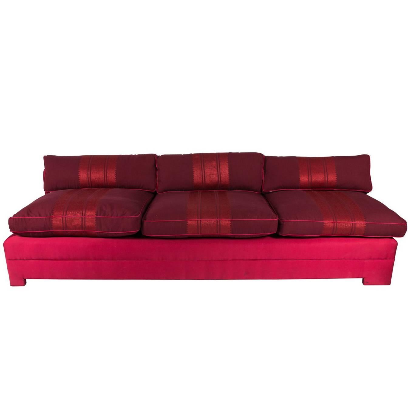Custom Scalamandre Silk and Cotton Sofa