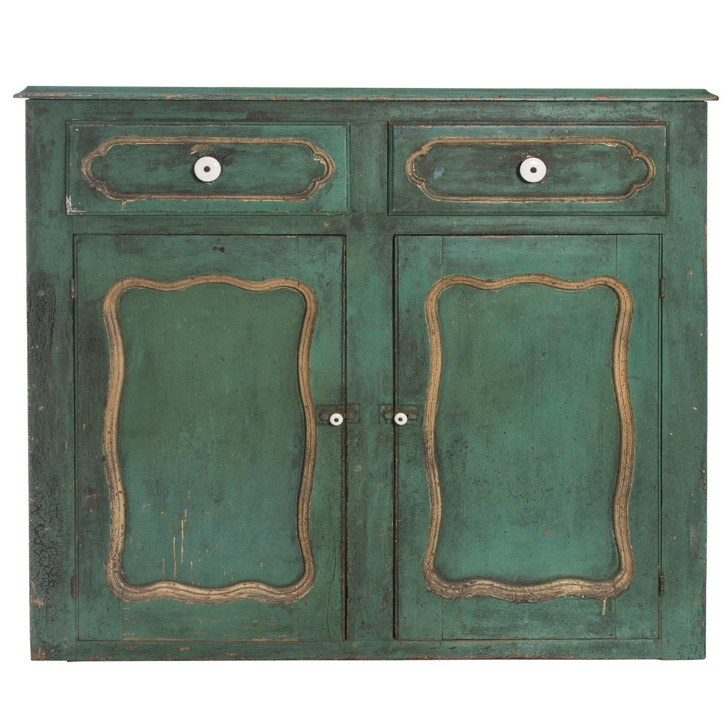 Antique Green Cupboard