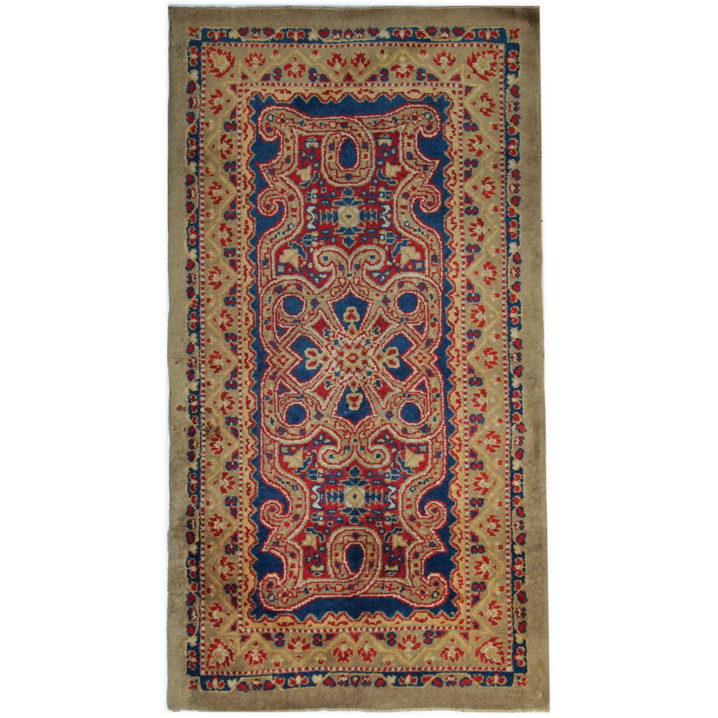 Handgefertigte Teppiche, Außergewöhnlich  Antike britische Axminster-Teppiche im Art-déco-Stil im Angebot
