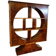 Antique Italian Mid-Century Vetrine Showcase, Round with Base 9