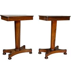 Pair of William IV Mahogany End Tables
