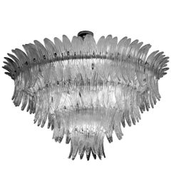 Spectacular "Palmette" Chandelier by Barovier & Toso, Murano, 1960s