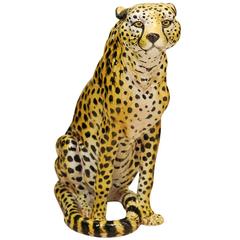 Jaw-Dropping Vintage Italian Terracotta Cheetah