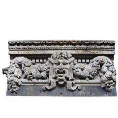 1910 Cast Iron Single Bacchus Frieze from a Grand Central Area Building Facade