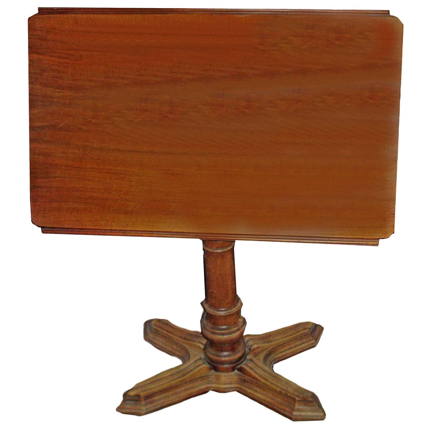 French Walnut 3-in-1 Adjustable Table/Easel/Bed Stand, "Soleil", circa 1870 For Sale