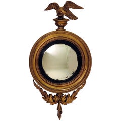 Regency Carved and Giltwood Convex Mirror, circa 1830 12