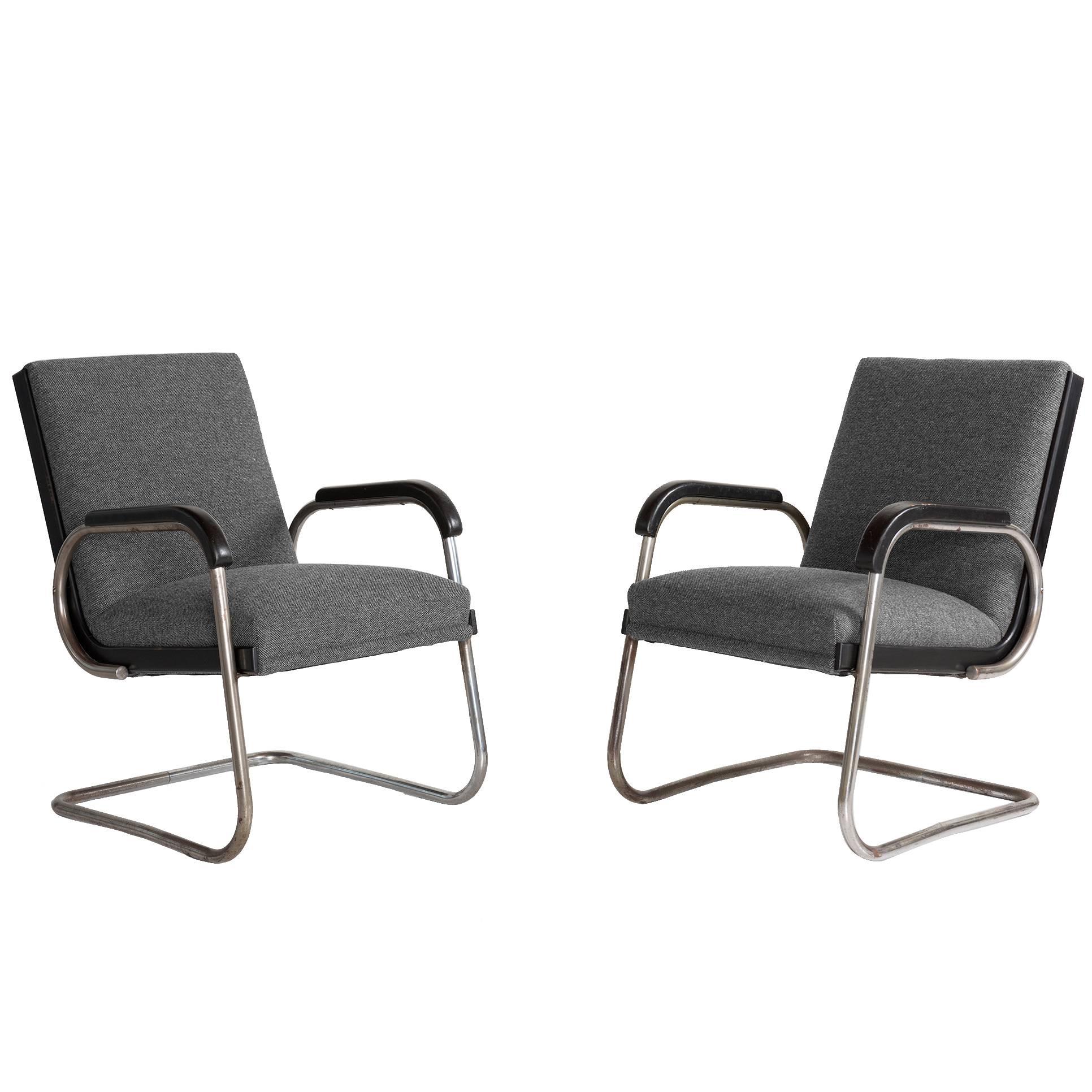 Pair of Cantilever Armchairs by Thonet, circa 1930