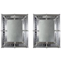 Pair of Vintage Italian Murano Glass Mirrors 4