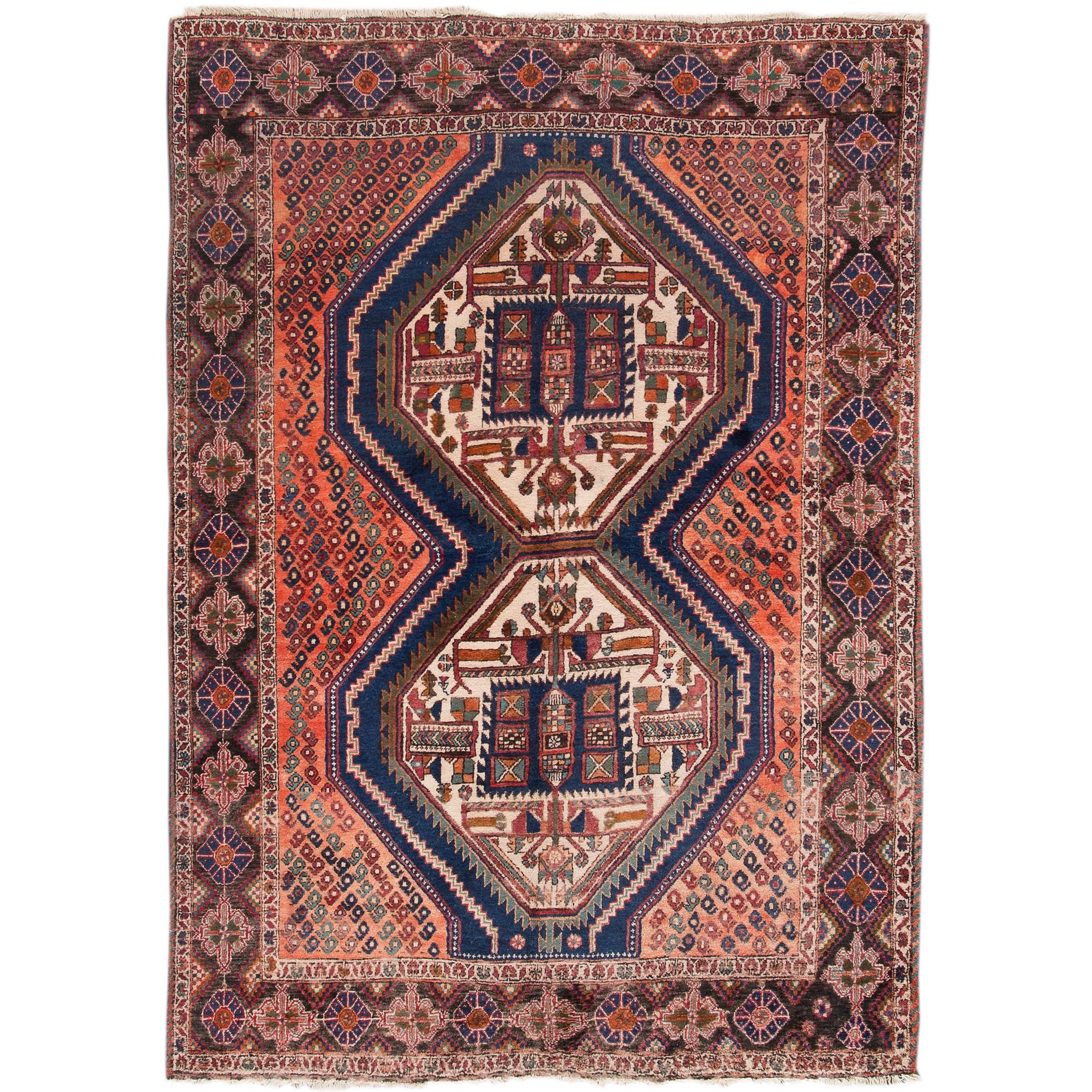 Beautifully Designed Vintage Shiraz Rug