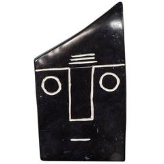 Vintage Stone Face Sculpture