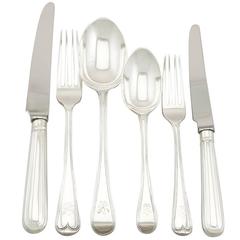 Edwardian Sterling Silver Canteen of Cutlery for 6 Persons