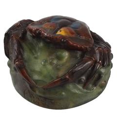 Art Nouveau Crab Paperweigh tby Amalric Walter