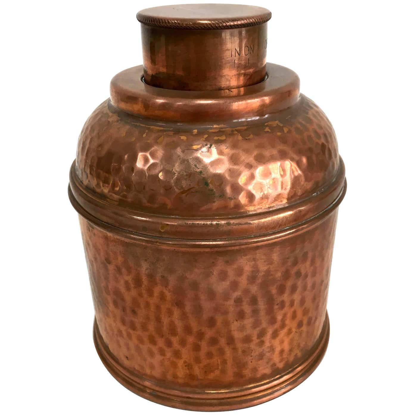 Hammered Copper Vintage Humidor at 1stDibs | vintage copper humidor ...
