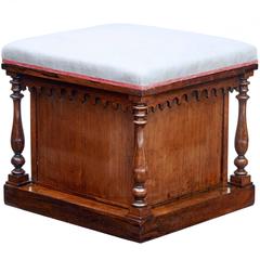 19th Century Gothic Revival Rosewood Stool 4