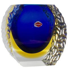 Large Murano Sommerso Textured Art Glass by Mandruzzato 12