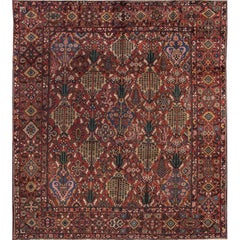 Beautiful Decorated Antique Bakhtiari Rug