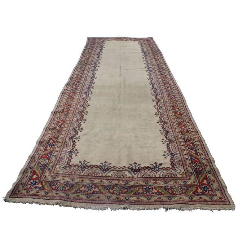 Hand Woven Mahal Persian Rug Runner For Sale at 1stdibs