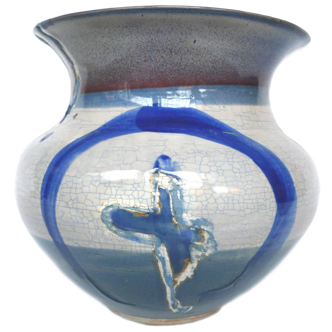 Thom Lussier Blue Ceramic Vessel