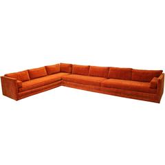 Mid-Century Modern Baughman Directional Two-Pieces Large Sectional Sofa