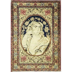 Antique Pictorial Kermanshah Rug