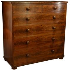 Victorian Flame Mahogany Chest of Drawers