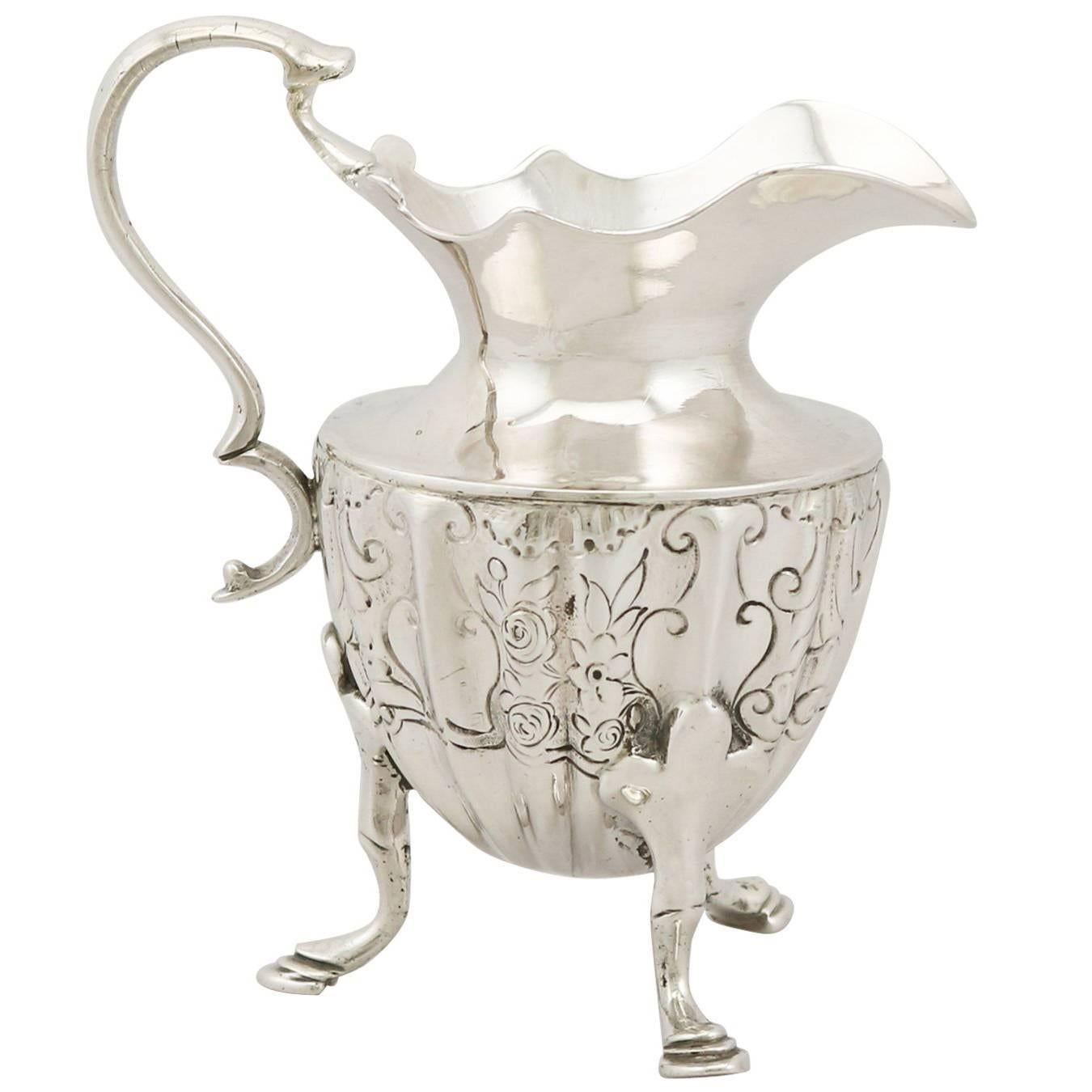 1730s Georgian Rococo Style Sterling Silver Cream Jug by Paul de Lamerie