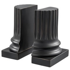 Black Bronze Bookends Set of Two in Gunmetal Bronze Finish