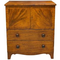 English Regency Crossbanded Bedside Cabinet 6