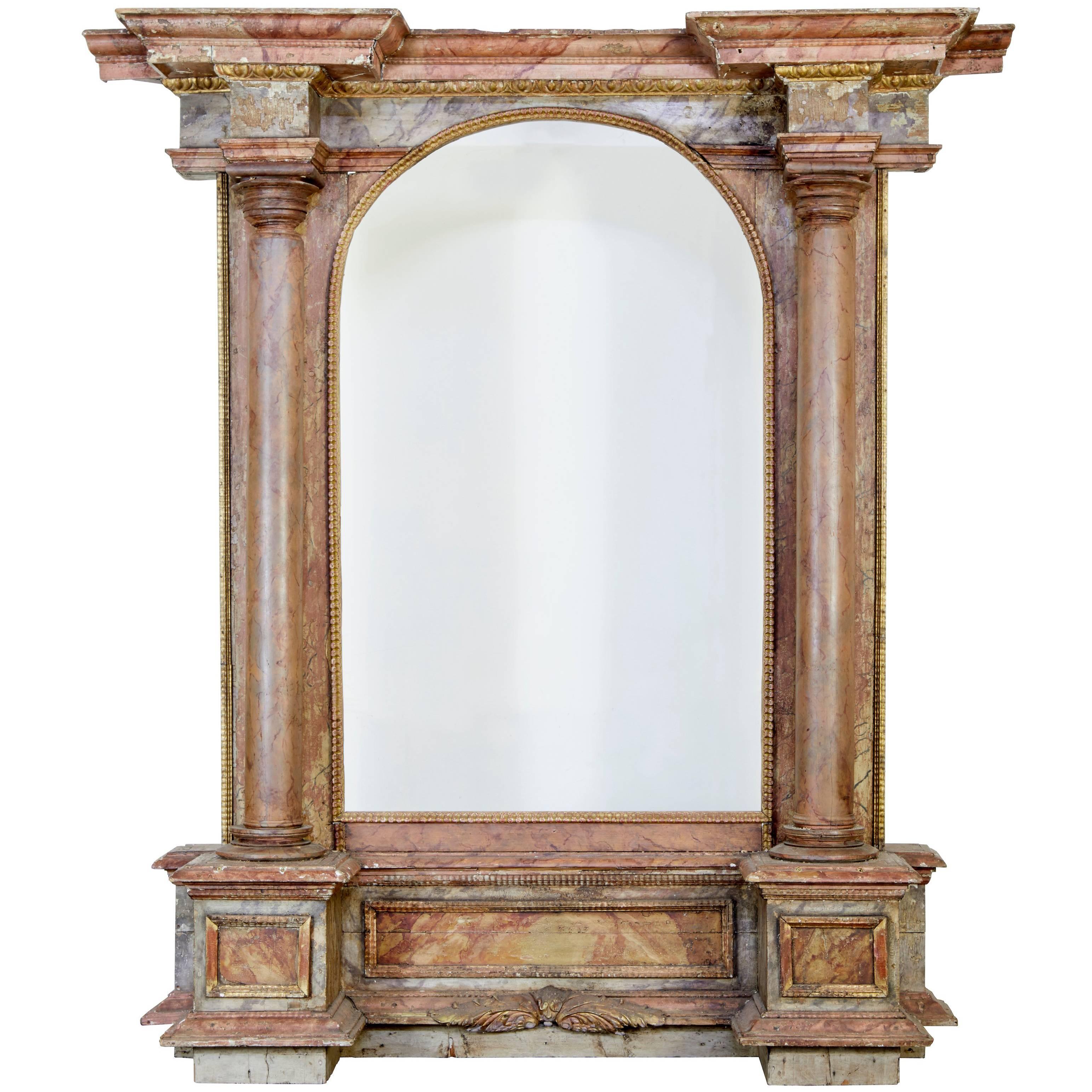 18th Century and Later Painted Italian Architectural Mirror