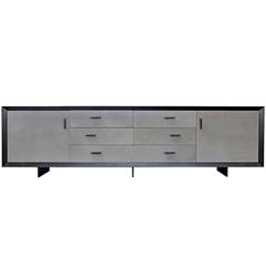 Ebonized Murlough Dresser with Leather and Dark Bronzed Hardware