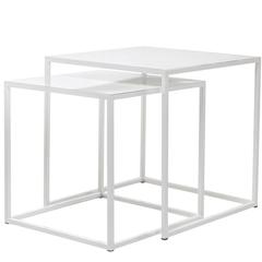Frisco White Nesting Tables by Patrick Cain Designs, Set of Two