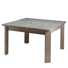 Striking 'Plinto' Table with Marble Top 8