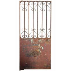 Antique French Wrought Iron Side Gate 6