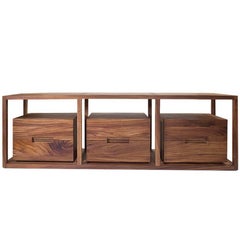 Contemporary Bodega Console, Cenicero and Conacaste Solid Wood by Labrica