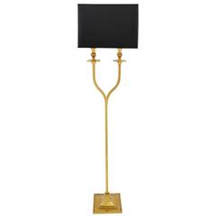 French Brass Floor Lamp