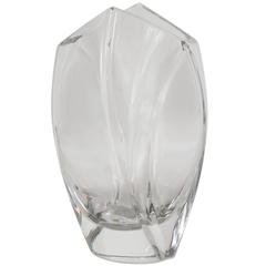 Stunning French Modernist Crystal Vase by Robert Rigot for Baccarat 11