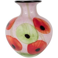 Gorgeous Handblown Modernist Murano Vase by Ann Primrose Cristalleria D'Arte