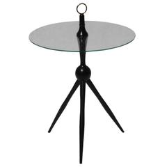 Glass and Wood Side Table 1