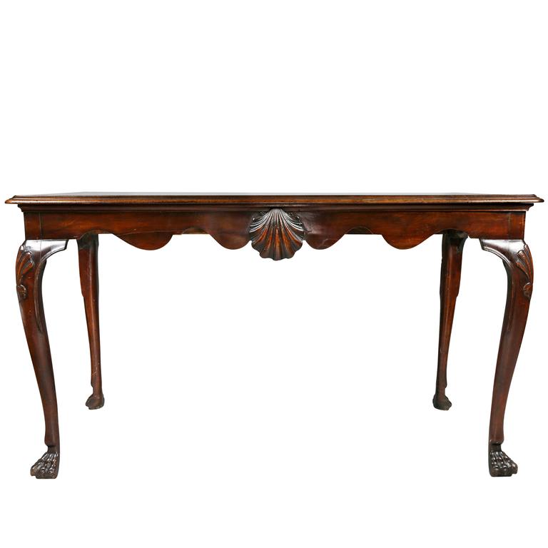 Irish Mahogany Console Table For Sale at 1stDibs