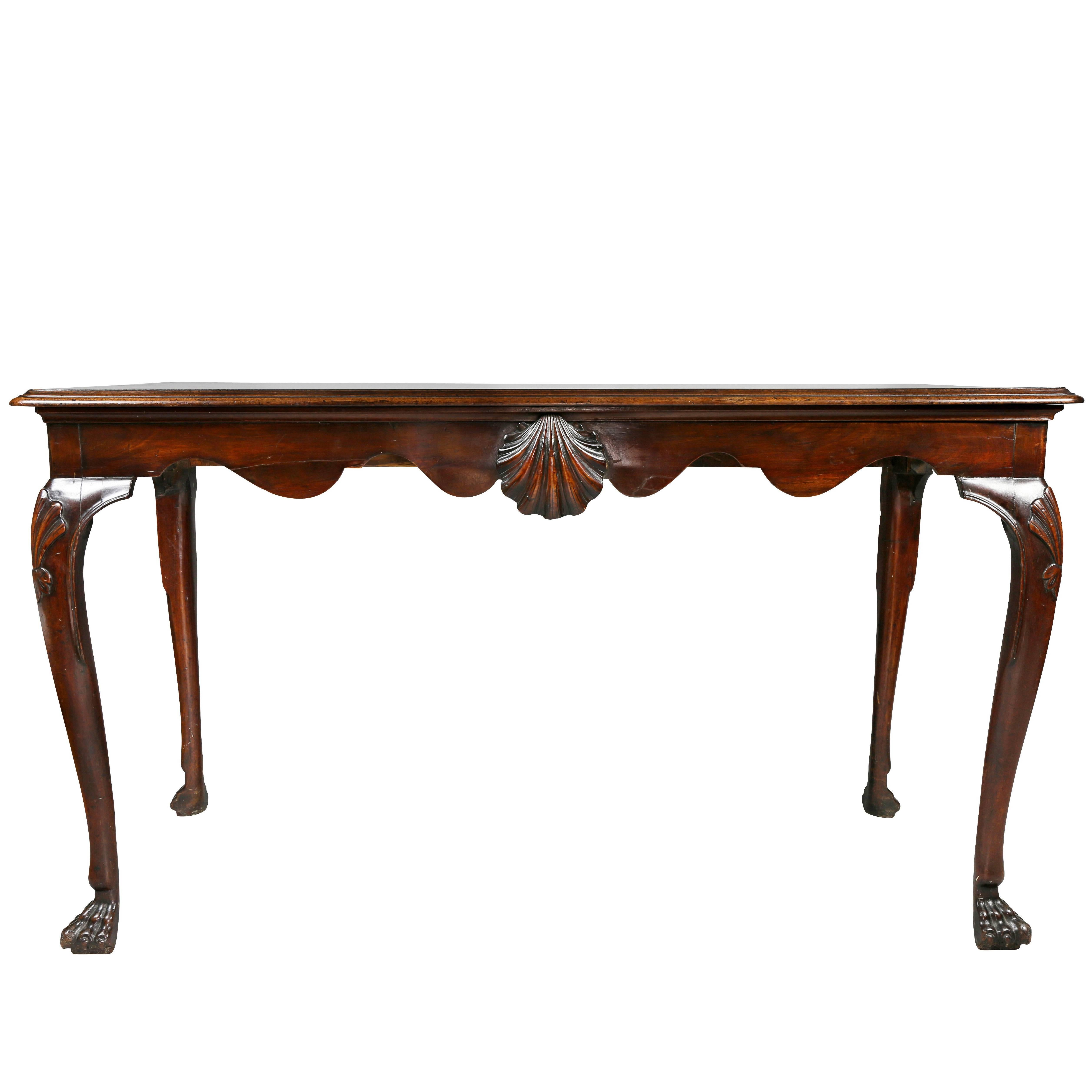 Irish Georgian Mahogany Console Table