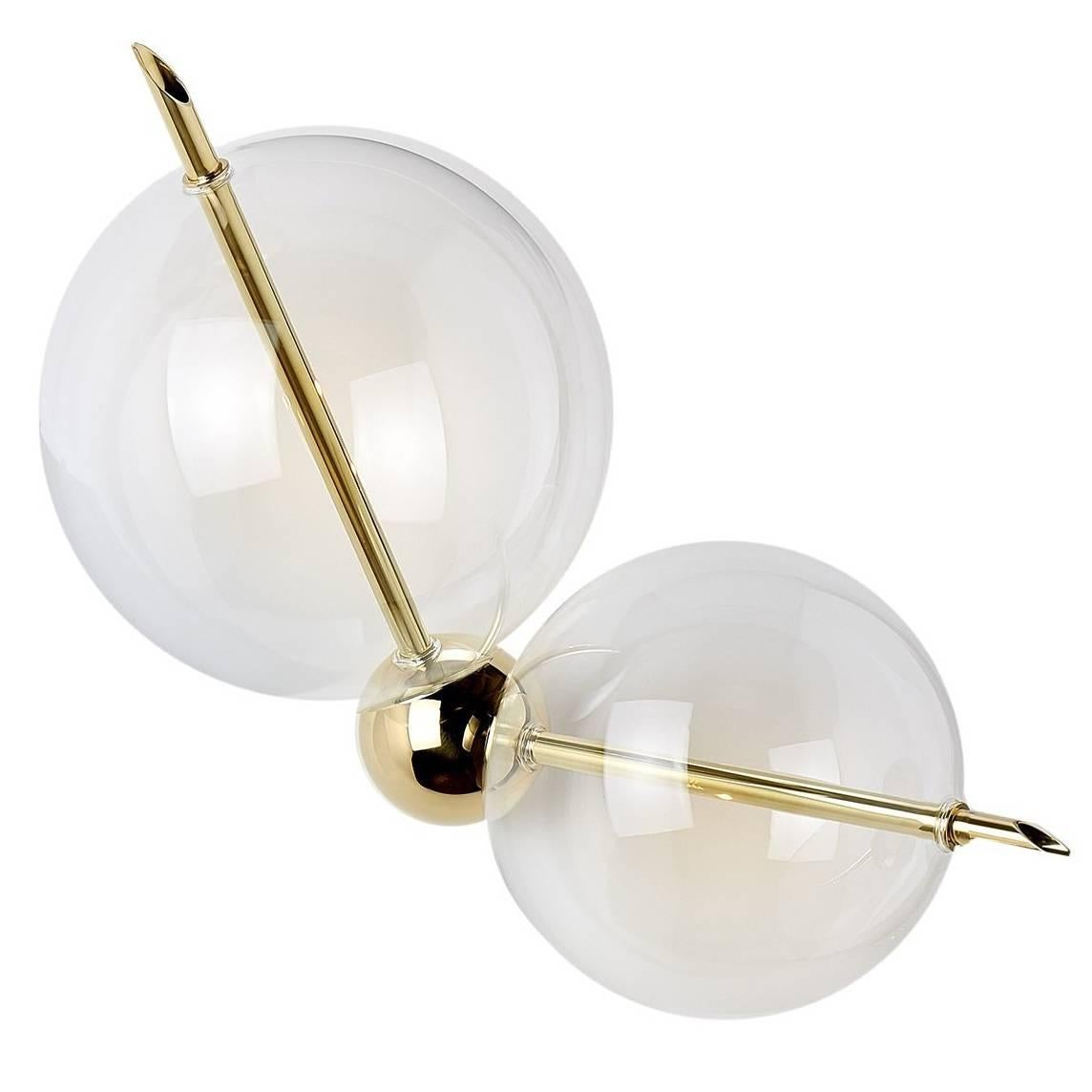Lune Two-Light Sconce For Sale