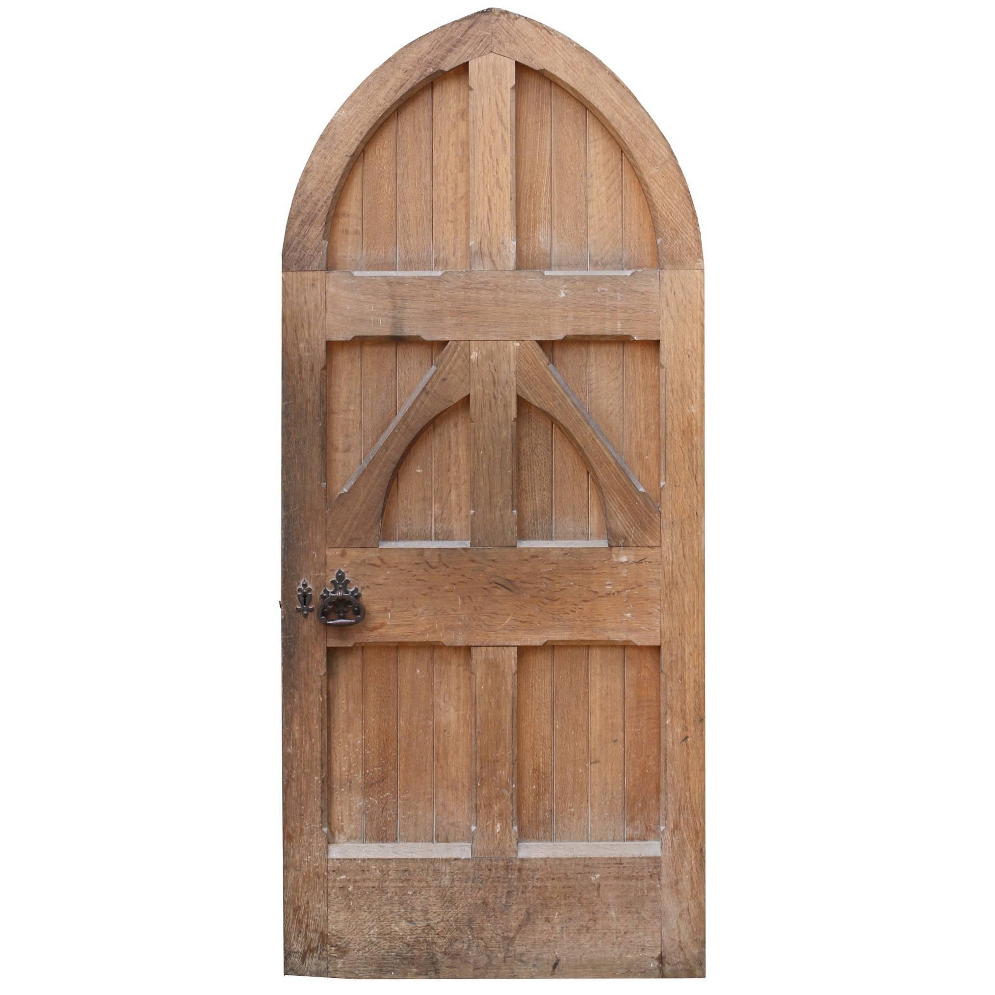 Late 19th Century English Arched Oak Front Door