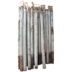 1920 New York City Brownstone Structural Fluted Cast Iron Structural Columns